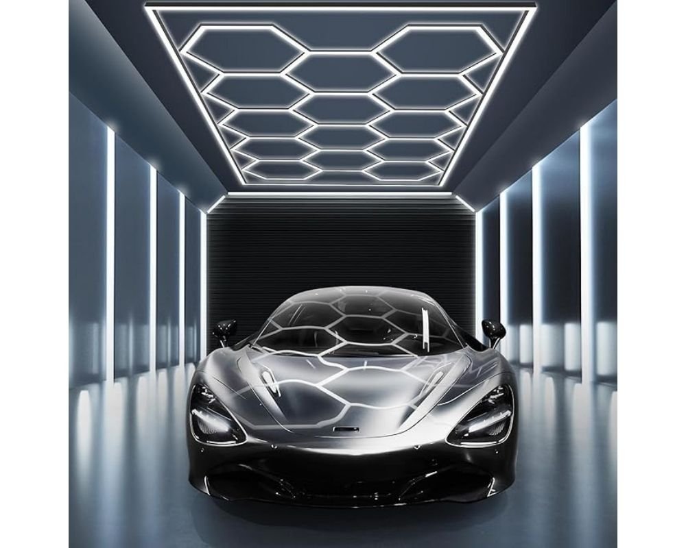 1 Hexagon LED Garage Light: 720W, 86400 Lumens, 6500K, Rectangle Frame - Ideal for Garages, Basements, Warehouses, Auto Beauty Shops, Car Detailing Shops, and More. - Image 1