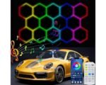Hexagon Led Lights RGB Garage Led Cellular Garage Light 14 Hexagon Grid Led,Hexagon Led Lights RGB Garage,Hexagon Led Lights Garage,car Detailing Led Garage Light for Game Room Gym Room - Image 2