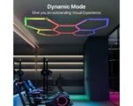 HYPERLITE Hexagon Garage Lights: 5 Grid RGB Hexagon LED Lights with Music Sync Mode, App & Remote Control, Multi-Color Honeycomb Light for Gaming Room, Gym, Garage - Image 4