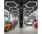 LZHOME Hexagon Garage Light: 5 Grids Updated Bigger Size, 26400LM Super Bright Car Detailing LED Shop Light, Linkable Plug-in Garage LED for Warehouse Workshop Gym Basement Car Wash Room - Image 4