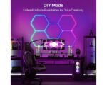 HYPERLITE Hexagon Garage Lights: 5 Grid RGB Hexagon LED Lights with Music Sync Mode, App & Remote Control, Multi-Color Honeycomb Light for Gaming Room, Gym, Garage - Image 5