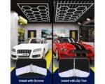Hexagon LED Garage Light: 720W, 86400 Lumens, 6500K, Rectangle Frame - Ideal for Garages, Basements, Warehouses, Auto Beauty Shops, Car Detailing Shops, and More. - Image 6