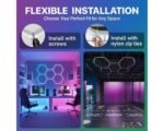 HYPERLITE Hexagon Garage Lights: 5 Grid RGB Hexagon LED Lights with Music Sync Mode, App & Remote Control, Multi-Color Honeycomb Light for Gaming Room, Gym, Garage - Image 6