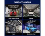 Hexagon LED Garage Light: 720W, 86400 Lumens, 6500K, Rectangle Frame - Ideal for Garages, Basements, Warehouses, Auto Beauty Shops, Car Detailing Shops, and More. - Image 7
